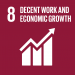 8 The SDGs promote sustained economic growth, higher levels of productivity and technological innovation. Encouraging entrepreneurship and job creation are key to this, as are effective measures to eradicate forced labour, slavery and human trafficking.